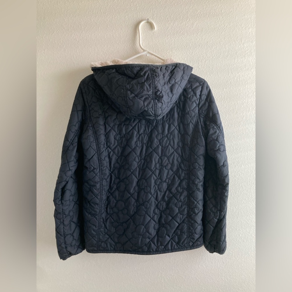 Disney Parks Black Jacket with Cream Fleece Size S - Picture 6 of 8